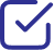 Blue checkmark in rounded square