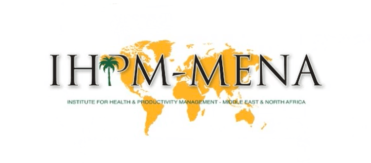 IHPM-MENA logo with orange world map