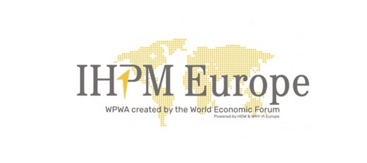 IHPM Europe logo with yellow world map